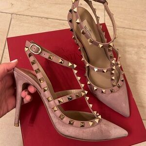Valentino Garavani Rockstud 100mm Slingback High-Heel Pumps
